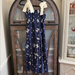 JODIFL Navy and Cream Maxi Dress